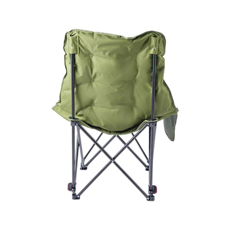 Silla de camping acolchada con reposapiés desmontable