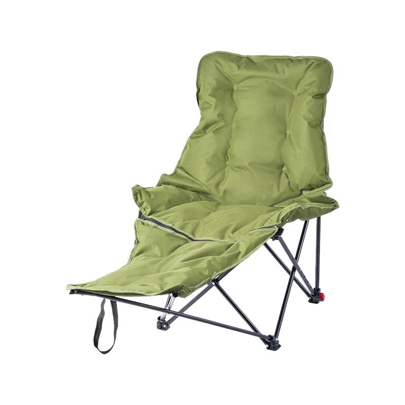 Silla de camping acolchada con reposapiés desmontable