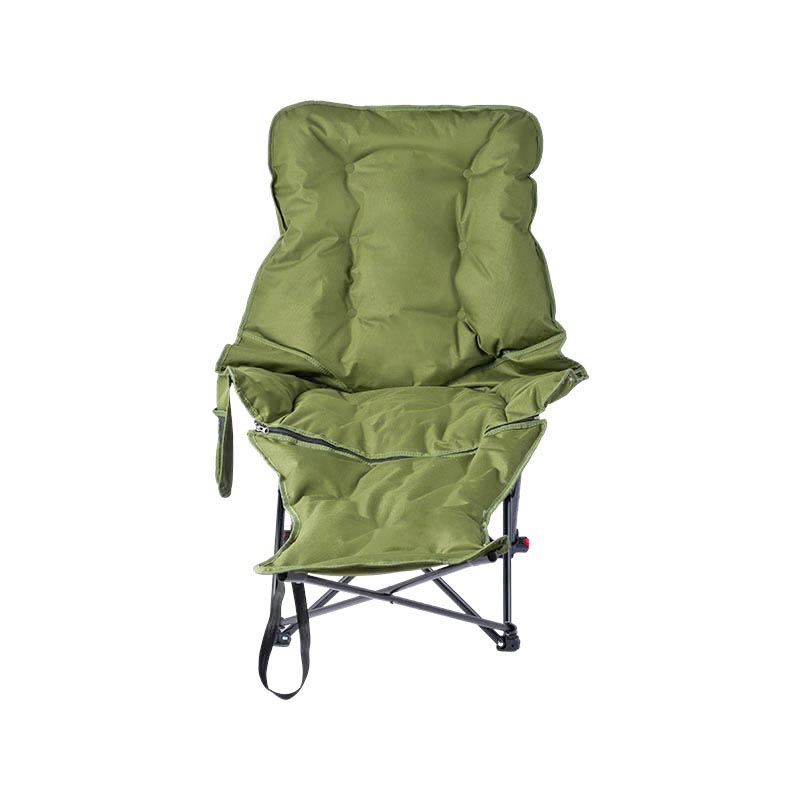 Silla de camping acolchada con reposapiés desmontable