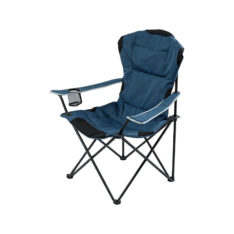 Silla de camping plegable con reposabrazos