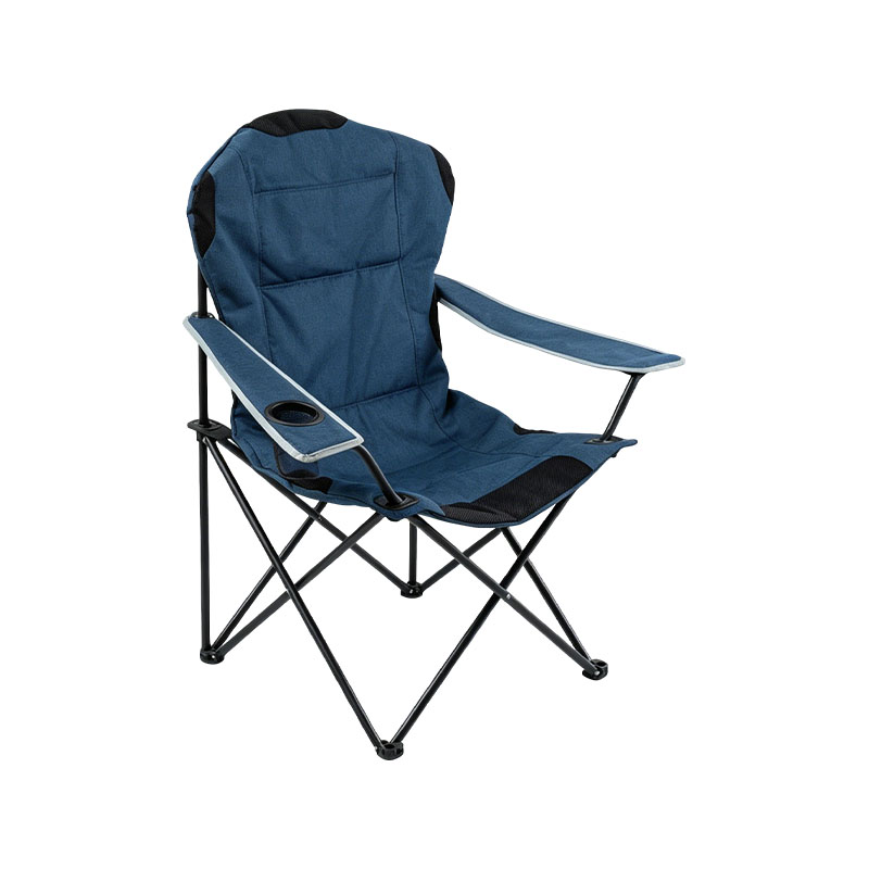 Silla de camping plegable con reposabrazos