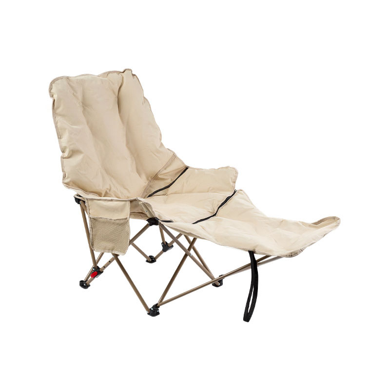 Silla de camping plegable 2 en 1 con reposapiés desmontable
